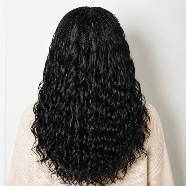Fulani Braids using Body Wave in 1B – Natural Black