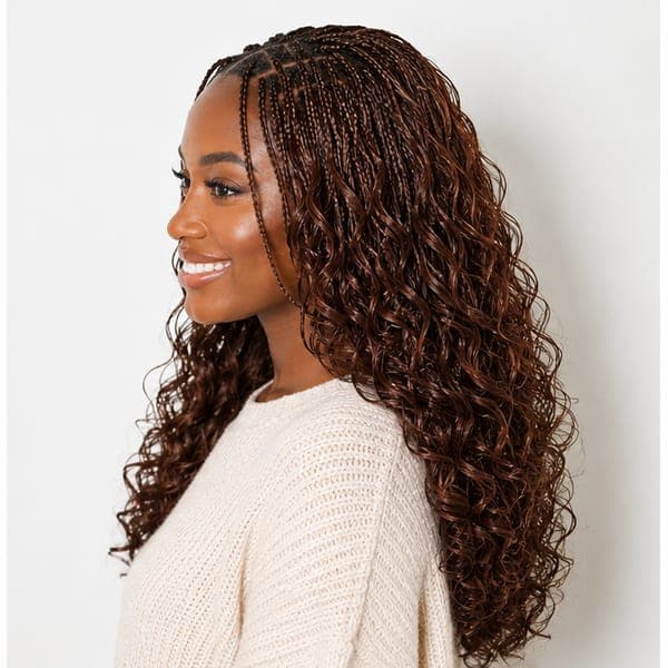 Boho Braids using French Curls in 30 – Auburn Brown