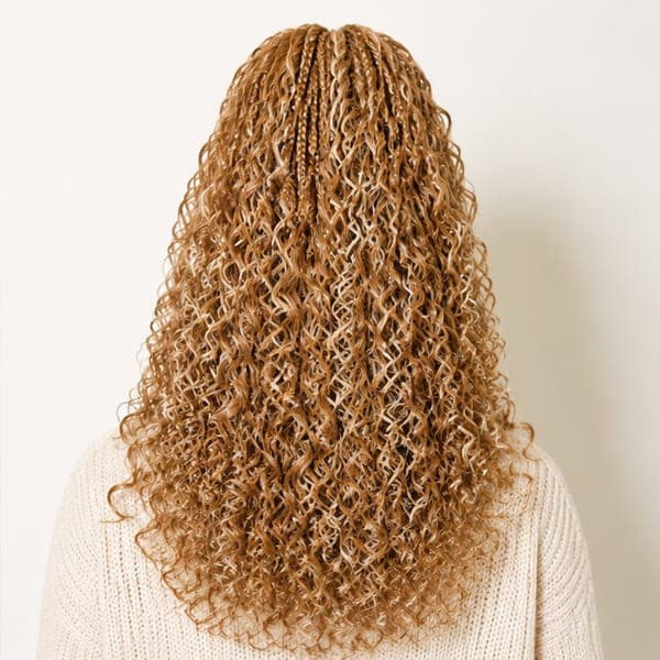 High Ponytail Braids using French Curls in 27/613 – Honey Blonde Mix
