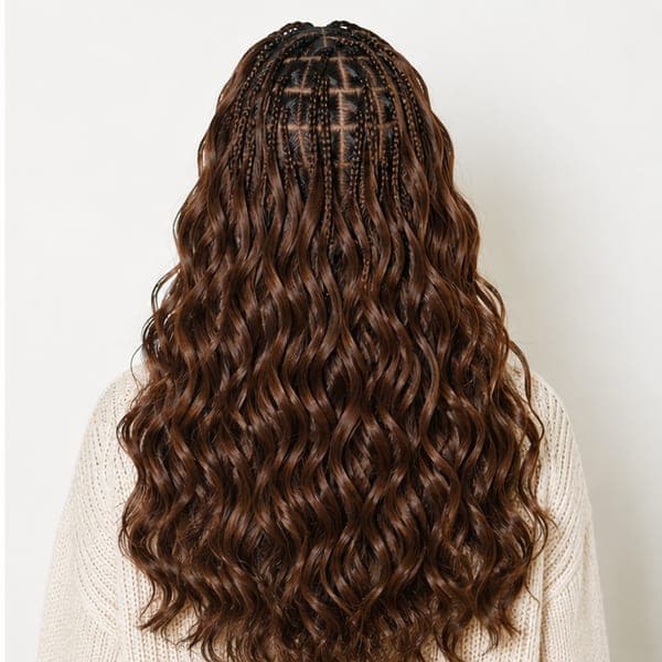Fulani Braids using French Curls in 30 – Auburn Brown