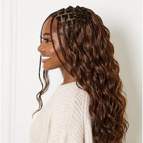 Fulani Braids using French Curls in 30 – Auburn Brown