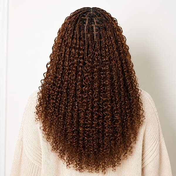 Fulani Braids using French Curls in 30 – Auburn Brown