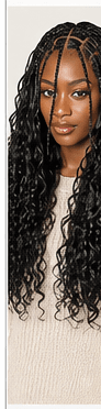 French Curls installed, 1B – Natural Black