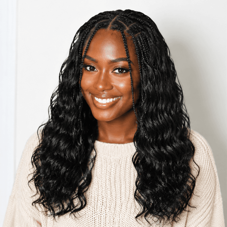 Fulani Braids using Body Wave in 1B – Natural Black