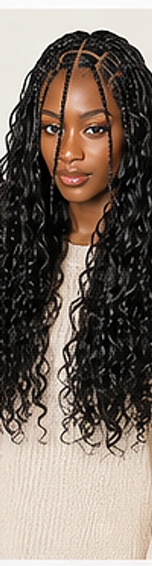 French Curls installed, 1B – Natural Black